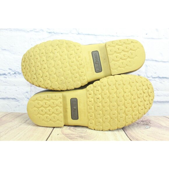 LL Bean 6" Unlined Lace Up Ankle Duck Boots Brown Leather Size 7 M - Picture 7 of 10